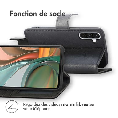 imoshion Étui de télephone portefeuille de luxe pour Samsung Galaxy A36 - Noir