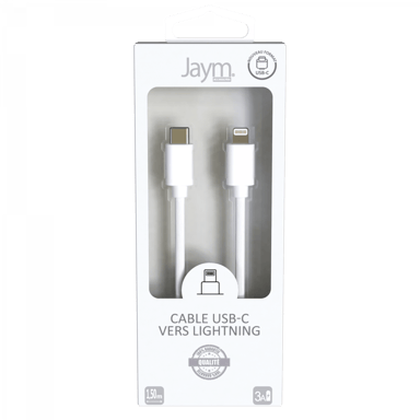 Cavo da USB-C a Lightning 3A - 1,5 metri - Collezione POP - Bianco