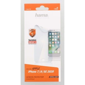 Film protecteur d'écran ''Crystal Clear'' pour iPhone 7/8/SE 2020, 2 pièces