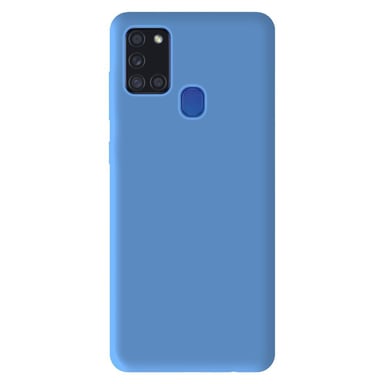 Coque silicone unie compatible Mat Bleu Samsung Galaxy A21S