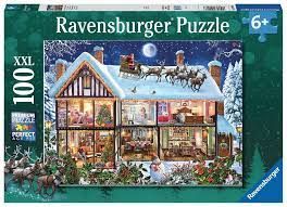 Puzzle 100 pièces Noël à la maison Ravensburger France - vue 2