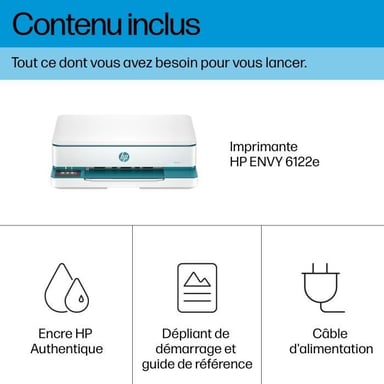 HP ENVY 6122e Inalámbrico All-in-One Color Impresora, Instant Ink; Impresión de fotografías
