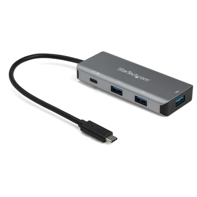 StarTech.com Hub Ladrón USB-C de 4 Puertos (10Gbps) - 3 Puertos USB-A y 1 Puerto USB-C - Entrega de Alimentación para Carga de 100W Passthrough - Mini