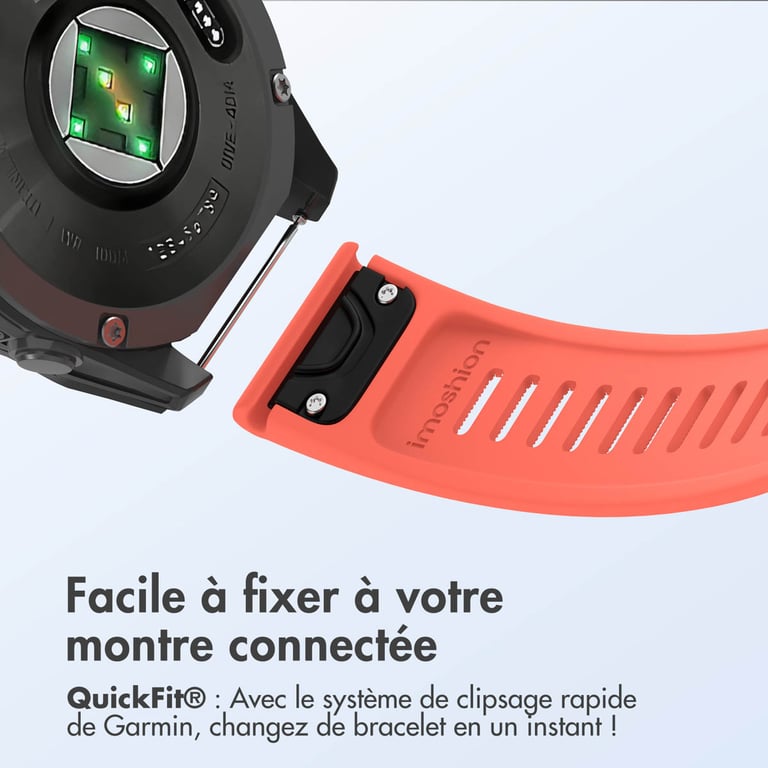 imoshion QuickFit® Bracelet en silicone Stripe pour Garmin Watch | Fixation 22 mm Neuf - vue 7