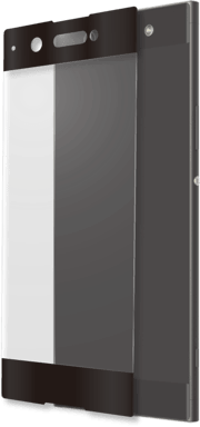 Protector de pantalla de cristal templado (100% cobertura de superficie) para Sony Xperia XA1, Negro