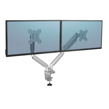 Braccio a doppio schermo Fellowes Platinum Series - Argento