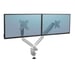 Braccio a doppio schermo Fellowes Platinum Series - Argento