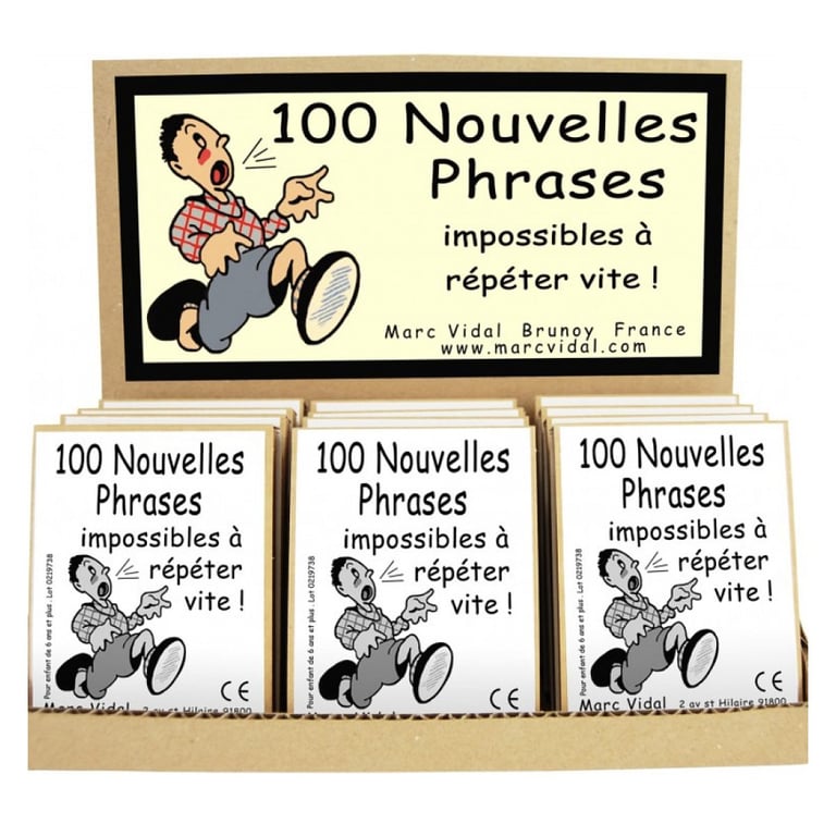 Jeu De Cartes Marc Vidal 100 Phrases Virelangues - vue 2
