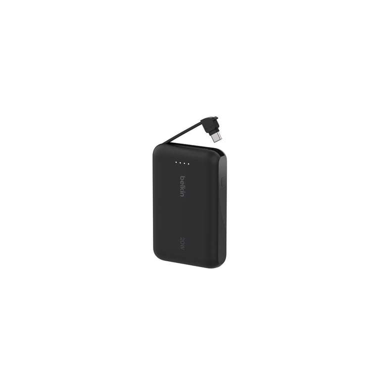 Batterie de Secours 10 000 Mah - Cable Usb-c Integré - Noire - Belkin - Neuf