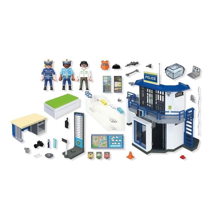 Playmobil 71874 Poste de police avec salle de recherches, Les policiers - Neuf