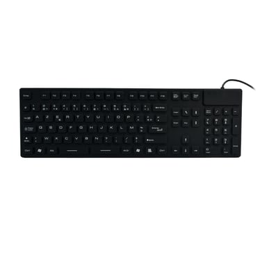 MCL ACK-729/N teclado Universal USB + PS/2 AZERTY Francés Negro