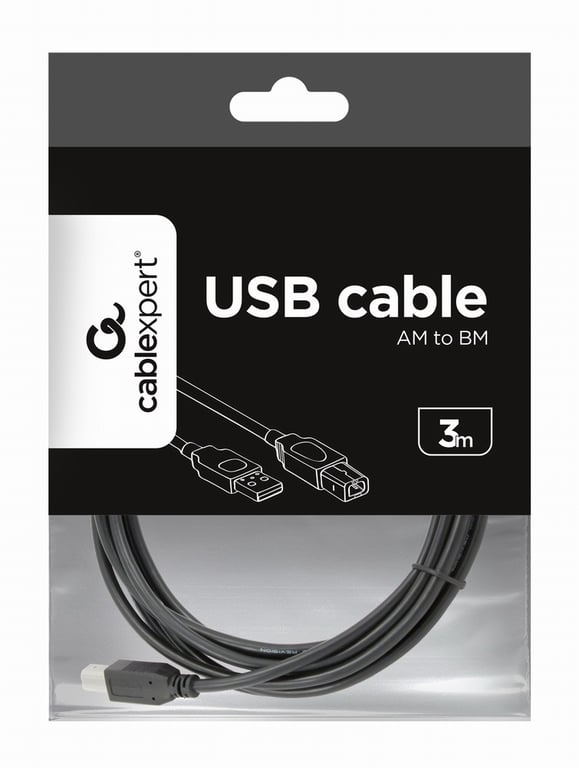 Gembird CCP-USB2-AMBM-10 câble USB 3,04 m USB A USB B Noir - vue 3