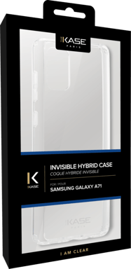 Carcasa híbrida invisible para Samsung Galaxy A71, Transparente