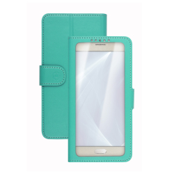 Celly Unica View funda para teléfono móvil 12,7 cm (5'') Folio Turquesa