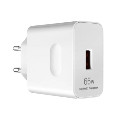 Chargeur Secteur Huawei d'Origine, USB 66W SuperCharge Blanc