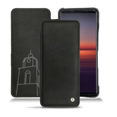 Housse cuir Sony Xperia 5 II -  - Noir - Cuir lisse premium
