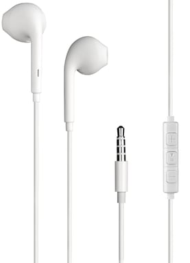 Ecouteurs Jack 3.5mm Télécommande/Micro Bouton Blanc Bigben