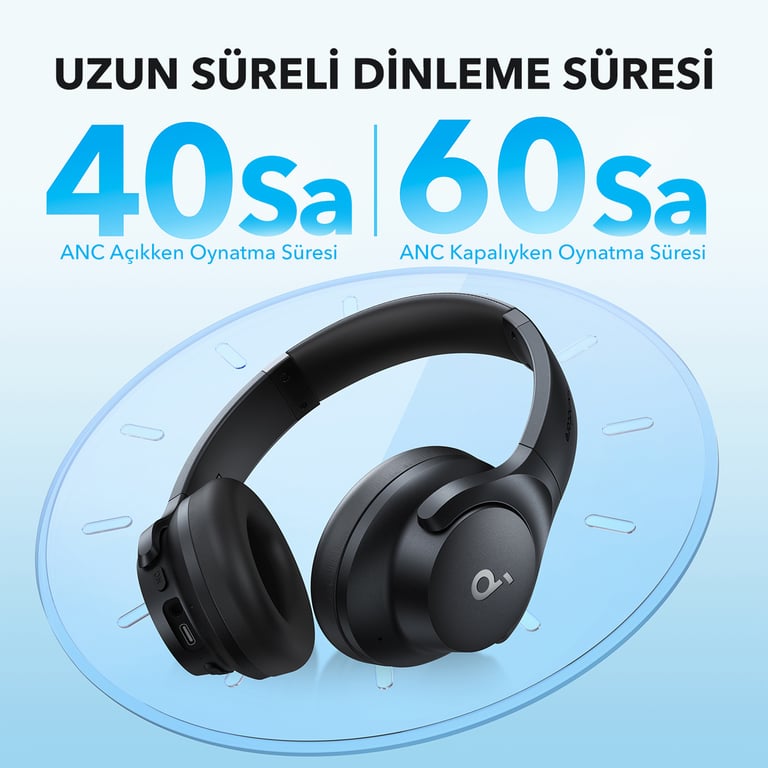 Casque Sans Fil Anker Soundcore Q20i – Bluetooth, Suppression Active du Bruit, 40H - vue 10