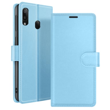 Custodia a portafoglio per Galaxy A20e con funzione di supporto e linguetta magnetica