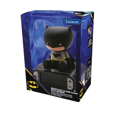 BATMAN - Réveil digital avec veilleuse lumineuse en 3D et effets sonores - LEXIBOOK