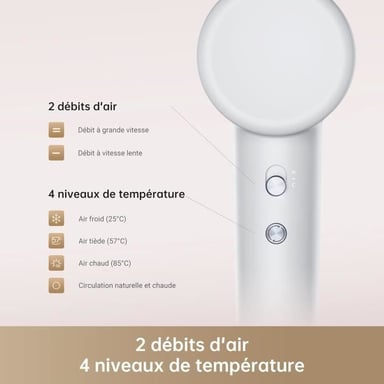 Secador de pelo DREAME Hair Gleam - Silencioso - Compacto - 1600 W