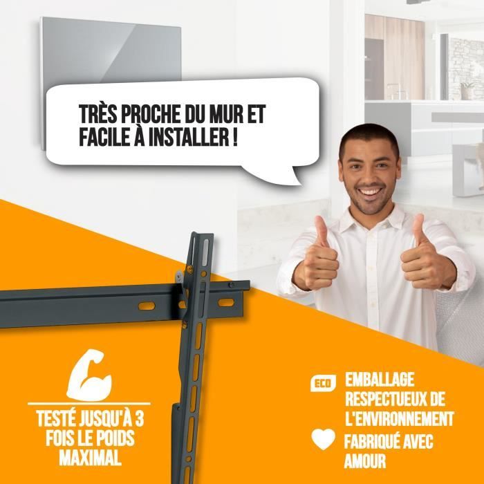 NANOOK Support Mural inclinable pour téléviseurs de 32 55 Pouces Solution de Montage pour des télés LCD et O LED - vue 4