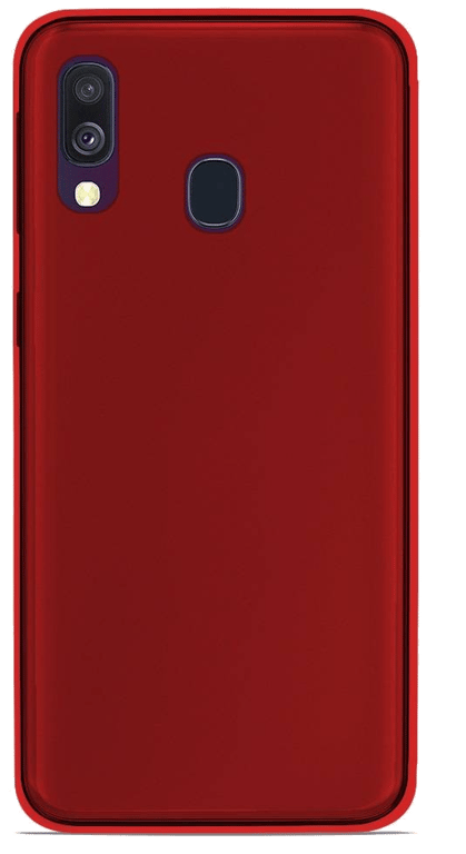 Coque silicone unie compatible Givré Rouge Samsung Galaxy A40