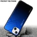 Coque pour Apple iPhone 14 en BLEU - NOIR Housse de protection Étui bicolore en silicone TPU et dos en verre trempé