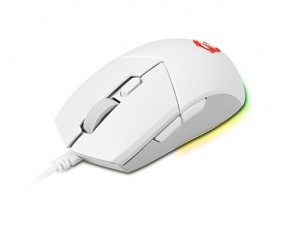 MSI CLUTCH GM11 WHITE souris Jouer Ambidextre USB Type-A Optique 5000 DPI - Neuf