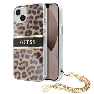 Guess Funda para Apple iPhone 13 Mini Leopard con charm Léopard