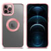 Coque pour Apple iPhone 12 PRO MAX en Transparent - Rose Housse de protection Étui en silicone TPU flexible avec application Chrome
