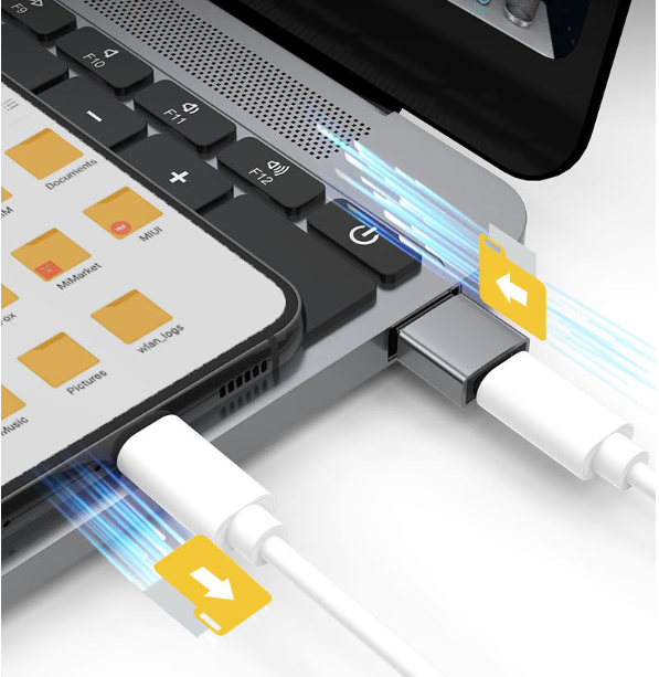 Adaptateur USB-A (mâle) vers USB-C (femelle) Black - Neuf