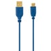 Cavo USB-C Flexi-Slim, oro, antitorsione, blu, 0,75 m