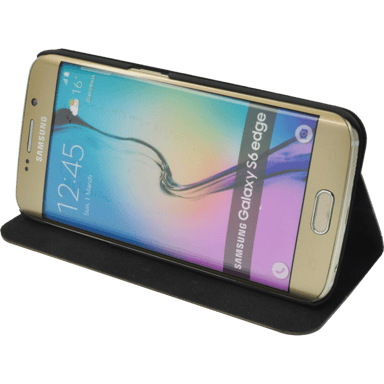Carcasa bivalva para Samsung Galaxy S6 Edge, madera natural de palisandro