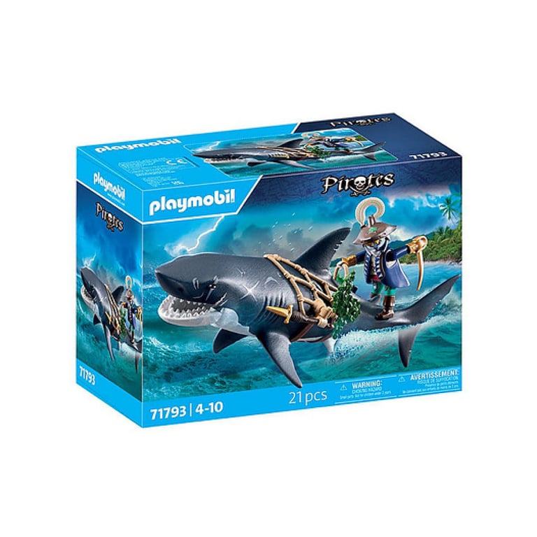 Pirate Et Requin Avec Mâchoire Articulée Playmobil La Boite - vue 3