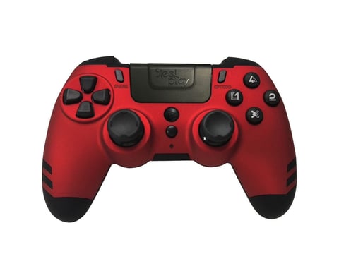 Steelplay Metaltech Noir, Rouge Manette de jeu Analogique/Numérique PC, PlayStation 4, Playstation 3