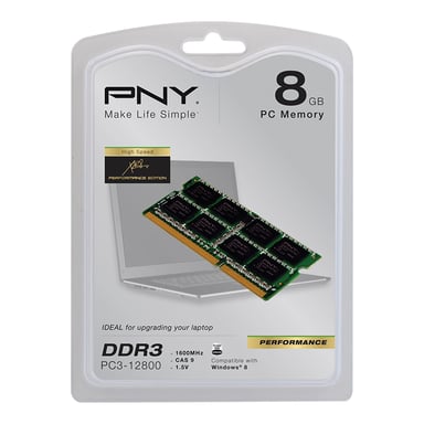 PNY 8GB DDR3 1600MHz módulo de memoria 1 x 8 GB