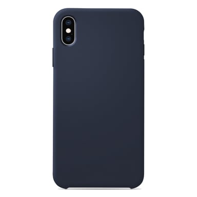 Coque silicone unie Soft Touch Bleu nuit compatible Apple iPhone X iPhone XS