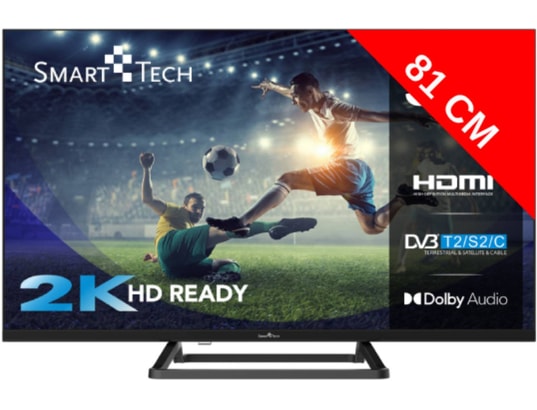 Smart Tech 32HN01V3 TV HD LED 32 Pouces 80cm Triple Tuner Dolby Audio H.265 3xHDMI 2xUSB - vue 2
