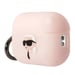 Karl Lagerfeld Funda para AirPods 3 de Silicona NFT Karl Head 3D con Mosquetón Práctico Rosa