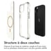 imoshion Coque arrière transparente Pailletée avec MagSafe pour Apple iPhone 13 - Doré