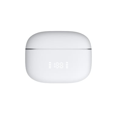 Écouteurs TWS sans fil Bluetooth 5.3 ANC ENC Affichage Digital Son Immersif Blanc