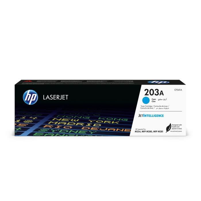 Cartouche de toner cyan HP 203A authentique pour HP Color LaserJet Pro M254/M280/M281 - HP - Neuf