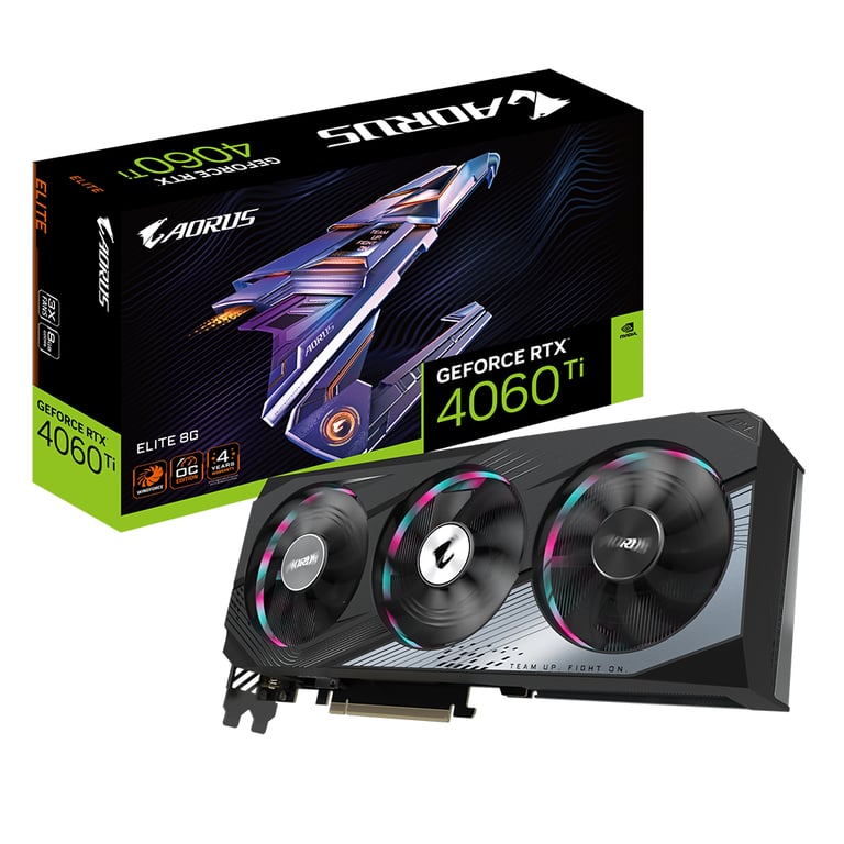 Gigabyte AORUS GeForce RTX 4060 Ti ELITE 8G NVIDIA 8 Go GDDR6 - Neuf