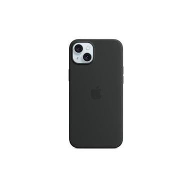 Funda de silicona con MagSafe para iPhone 15 Plus Negro