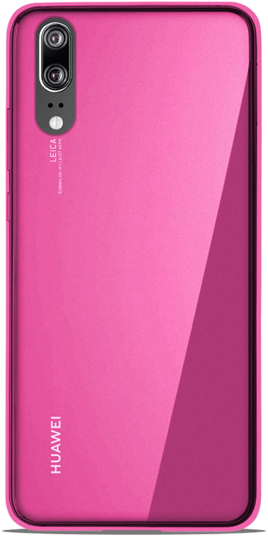 Coque silicone unie compatible Givré Rose Huawei P20
