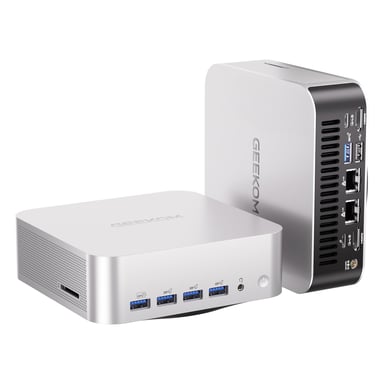 Mini PC GEEKOM A9 Max Ryzen AI 9 HX 370, 128 GB DDR5, SSD PCIe 4.0 8 TB, Wi-Fi 7, 4 schermi 8K, Windows 11 Pro