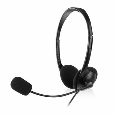 Ewent EW3563 Auricolare/Headset con archetto per chiamate/musica Nero