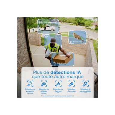 Kit Sécurité Extérieur ARLO Essential 3 2K + Sonnette Vidéo HD blanche