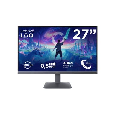 Écran PC gamer Lenovo LOQ 27-10 27'' Full HD IPS 200 Hz HDR10 FreeSync Premium Noir/Lunar Grey